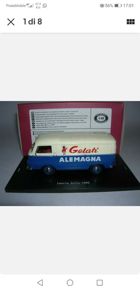 Starline Models - Lancia Jolly 1962 "Gelati Alemagna"  scala 1/43 - Immagine 1 di 1