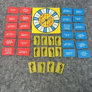 VTG 1963 Combat Board Game Replacement Spinner, Decision & Soldier Cards - Picture 1 of 13