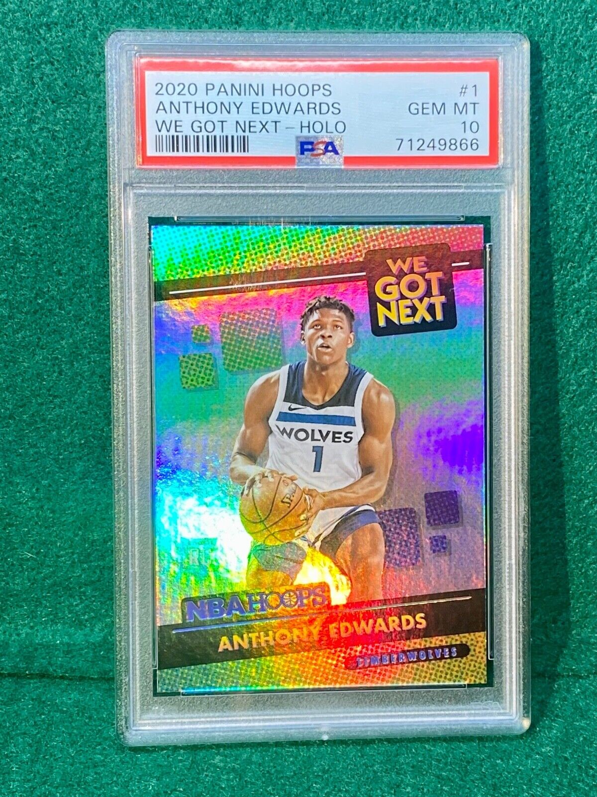 2020-21 Panini Hoops ANTHONY EDWARDS RC Rookie We Got Next Holo PSA GEM MINT 10