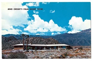BING CROSBY ~ Vintage Residence Postcard in Palm Desert, California ~ FREE SHIP - Picture 1 of 2