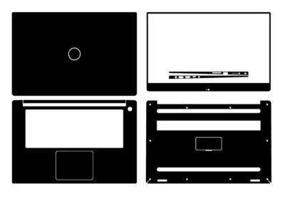 Laptop Carbon fiber Sticker Skin Cover Protector for Dell XPS 15-9570 15.6-inch - Image 1 of 4