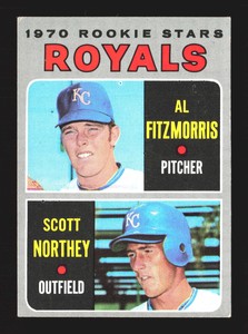 1970 Topps Baseball Vintage #241 Royals RC - Al Fitzmorris / Scott Northey