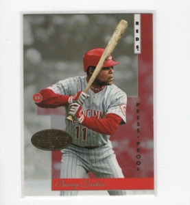 1996 LEAF SIGNATURE SERIES GOLD PRESS PROOFS PARALLEL #19 BARRY LARKIN REDS SP