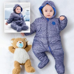 Baby Schneeanzug Kapuzenoveralls mit Fuß 3-6 Monate - Bild 1 von 7