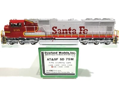 Overland OMI AT&SF EMD SD75M Atchison Topeka & Santa Fe #238 HO Brass #6145.1 - Image 1 of 4