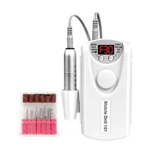 Nail Drill Machine 30000 RPM Electric File Rechargeable Cordless Nail File - Picture 1 of 8