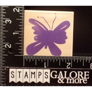 HERO ARTS RUBBER STAMPS E2640 PURPLE BUTTERFLY SOLID SILHOUETTE BACKGROUND #T23 - Picture 1 of 2