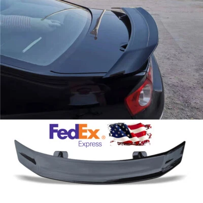 Sedan Car Tail-free Perforated Spoiler Modified Wing Glossy Black GT Style USA Foto 1 de 4