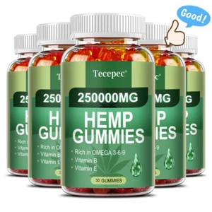 Natural Gummies- Pure, Vegan - Anxiety, Sleep, Pain, Relaxation, Stress, Brain - Picture 1 of 16