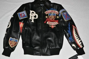 NEW Men's Pelle Pelle Style Black Leather Jacket . ANNIVERSARY AMERICAN jacket . - Picture 1 of 10