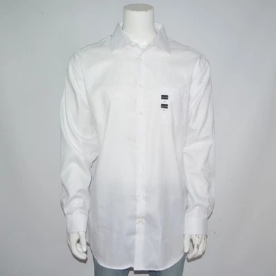 NWT PRONTO UOMO Non Iron 100% Cotton White Dress Shirt Sz 18 36/37 Tall - Image 1 of 3