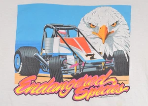 VTG 90s Endangered Species Kokomo Speedway Shirt Mens Extra Large Sprint Car - Picture 1 of 14