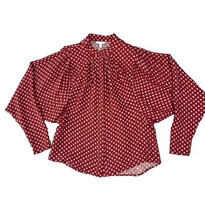 Blusa Joie Mujer XXS Azteca Tangia Roja Estampado Ikat Manga Larga Dolman Foto 1 de 4