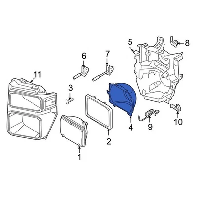 For Ford E-350 Super Duty 1999-2025 Ford E99Z13118A Front Left Headlight Bracket Foto 1 de 4