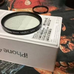 Canon 55mm Lens Filter UV Haze-1 made in USA threaded - genuine OEM super nice - Picture 1 of 9