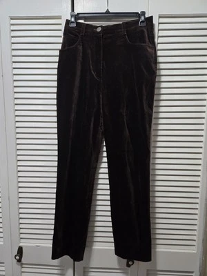 Bernard Zins For Saks Fifth Avenue 天鹅绒裤子女式长裤法国 8 码 — 第 1/4 张图片