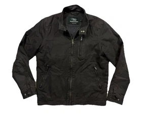 Chaqueta Rodd & Gunn Para Hombre Pequeña Negra Recubierta Algodón Forro Acolchado Tejido Italia - Imagen 1 de 8