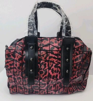 Cartera Bandolera Patrizia Luca Geométrica Roja Guepardo Negra - NUEVA CON ETIQUETA Foto 1 de 4