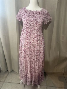 Jessica Simpson Women Pink Floral Maxi Dress With Pockets SIZE SMALL - Picture 1 of 9