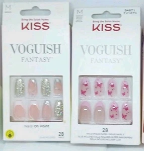 Kiss Voguish Fantasy Glam Fantasy 2 Packungen 28 Stück mittellang pink, zum Aufkleben  - Bild 1 von 1