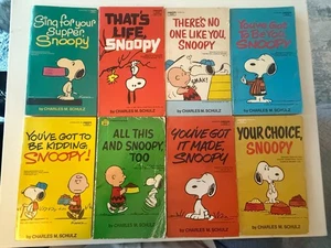 Vintage Lot of 8 SNOOPY - Charles Schultz Book Collection 1960'S - 1970'S LOT #3 - Picture 1 of 2