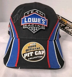 Neu mit Etikett 2009 signierte Mütze Jimmie Johnson 48 NASCAR Hendrick Motorsports Team Lowe's - Bild 1 von 12