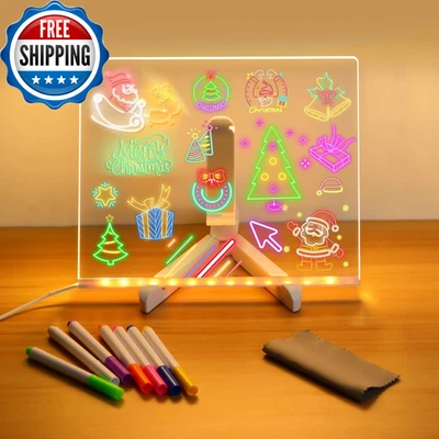 Tablero de notas LED con colores iluminado acrílico tablero de mensajes acrílico brillante... Foto 1 de 4