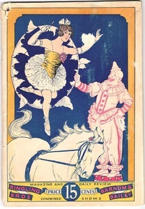 RINGLING BROS BARNUM BAILEY CIRCUS 1929 MAGAZINE DAILY REVIEW COMIC ADVERTISING+ - Imagen 1 de 4