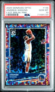 2020-21 Donruss Optic Fast Break Pink /20 #146 Andrew Wiggins PSA 10 GEM POP 1 - Bild 1 von 2