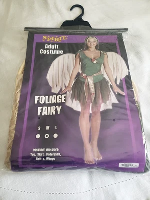 NIP Foliage Fairy Woodland Nymph Forest Pixie Women M 5pc Halloween Costume Wing - Image 1 of 4