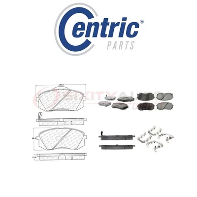 Centric Posi Quiet Ceramic Brake Pads w Shims for 2007-2010 Kia Rondo 2.4L cc Foto 1 de 4
