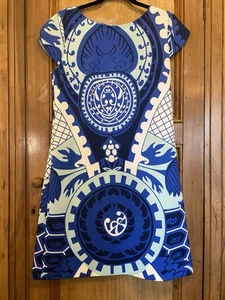 CK Bradley Blue Print Knee Length Dress Medium - Picture 1 of 4