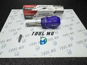 Snap-on Tools USA NEW RARE Purple FedEx Stubby Ratcheting Screwdriver SSDMR1A - Picture 1 of 13