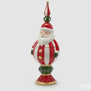 EDG Enzo De Gasperi Papá Noel Contenedor H 47 Cm D. 16 Cm Blanco Rojo - Imagen 1 de 5