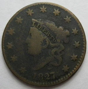 1827 Large Cent -Fine- (#630b) - Picture 1 of 2