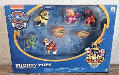 PAW PATROL Mighty Pups paquete de acción conjunto de regalo - Rocky, Rubble, Skye, Zuma Foto 1 de 4