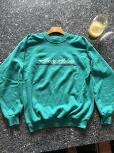 Vintage 80s Alaska Airlines Crewneck Sweatshirt - Picture 1 of 3