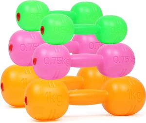 Kids Plastic Weight Set Dumbbells Set for Toddlers | Barbell Fitness Exercise Eq - Picture 1 of 5