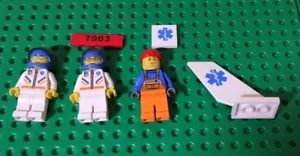 LEGO City Minifigures Rescue Helicopter 7903 Doctor Worker cty0080 cty0081 Bonus - Picture 1 of 1
