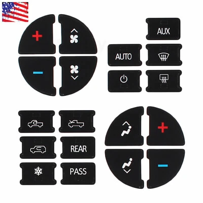 Kit de reparo de botão AC Dash adesivos adesivos de substituição ajuste GMC Tahoe Chevrolet EUA - Imagem 1 de 4
