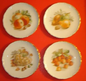 Vintage Bavaria Schumann Arzberg Germany Set of 4 Harvest/Fruit Dessert Plates - Picture 1 of 5