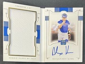 2021 Panini National Treasures Alejandro Kirk RC Jumbo Material Booklet Auto /99 - Picture 1 of 2