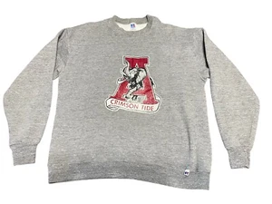 Alabama Crimson Tide Vintage Made in USA Sweatshirt Pullover Rundhalsausschnitt Filz Logo - Bild 1 von 9