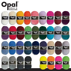 Opal 100 g Uni 4-fach Sockengarn Strümpfe Stricken filzfrei Wolle 35 Farben - Bild 1 von 71
