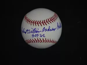 "BOB" ROBERT WILLIAM ANDREW FELLER - FULL NAME SIGNED OMLB BASEBALL - PSA COA - Picture 1 of 7