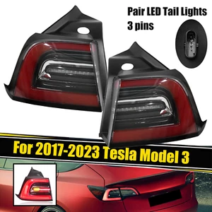 For 2017-2023 Tesla Model 3 Pair LED Rear Outer Tail Lights Driver & Passenger - Picture 1 of 24
