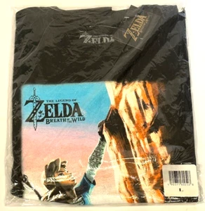 Legend of Zelda Breath of the Wild T-Shirt Black, Size Large - Picture 1 of 1