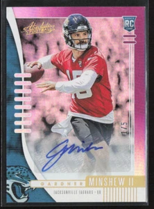 Gardner Minshew II 2019 Panini Absolute Rookie RC Auto Purple #1/5 BOOKEND - Picture 1 of 2