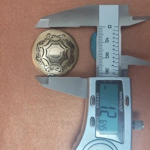 Vintage Locket Pendant Etched Signed JMFC ART Deco Gold Filled 1.5" - Picture 1 of 9