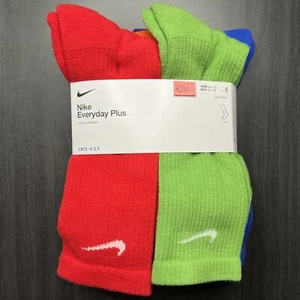Nike Everyday Plus gepolsterte Crew-Socken Größe Large Regenbogen 6 Paar SX6897-903 - Bild 1 von 3
